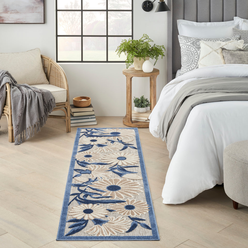 nourison aloha alh33 blue grey rug