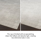 nourison glitz glz09 silver grey rug