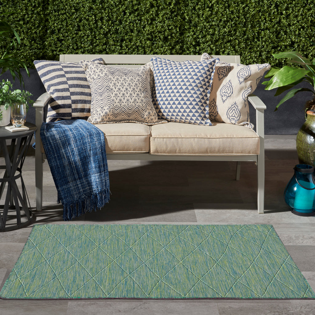 nourison washable solutions wsl01 blue green rug