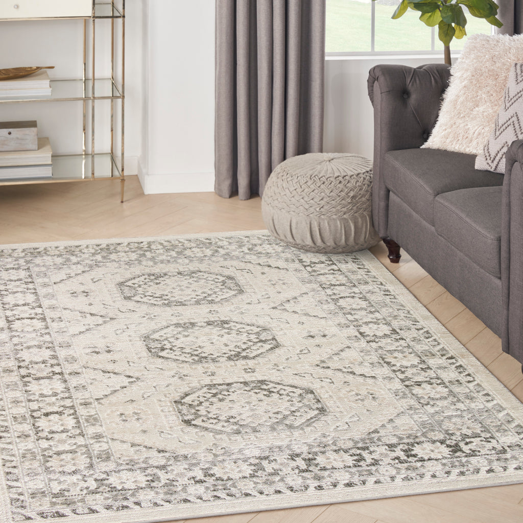 nourison serenity home srh01 ivory grey rug