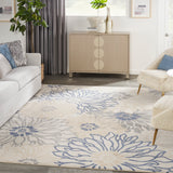 nourison passion psn17 ivory grey blue rug
