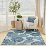 nourison garden oasis goa04 blue rug