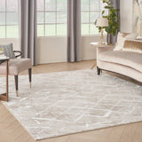 nourison glitz glz02 ivory grey rug