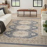 nourison serenity home srh01 ivory blue rug