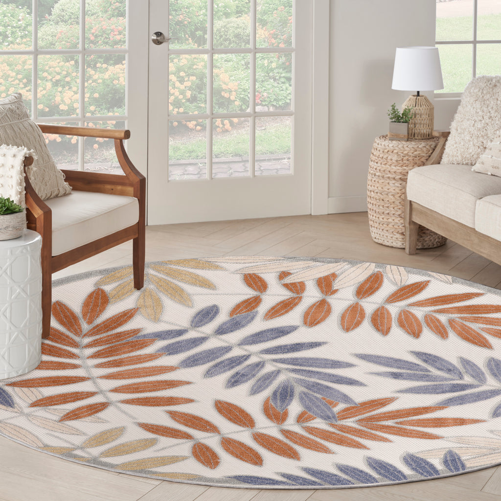 nourison aloha alh18 blue mocha rug