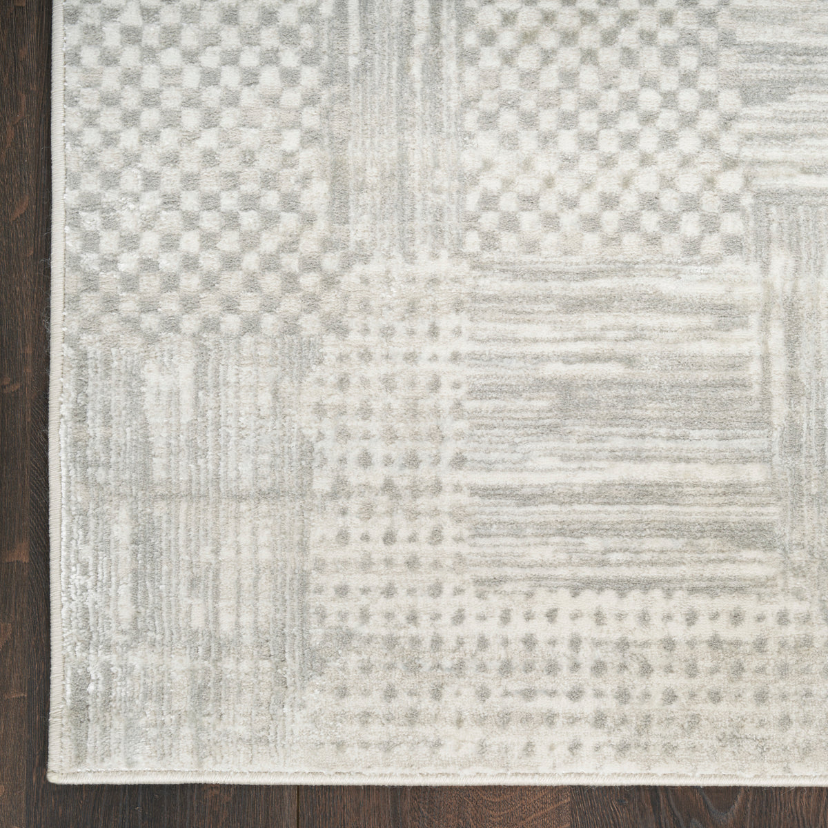 nourison glitz glz09 silver grey rug