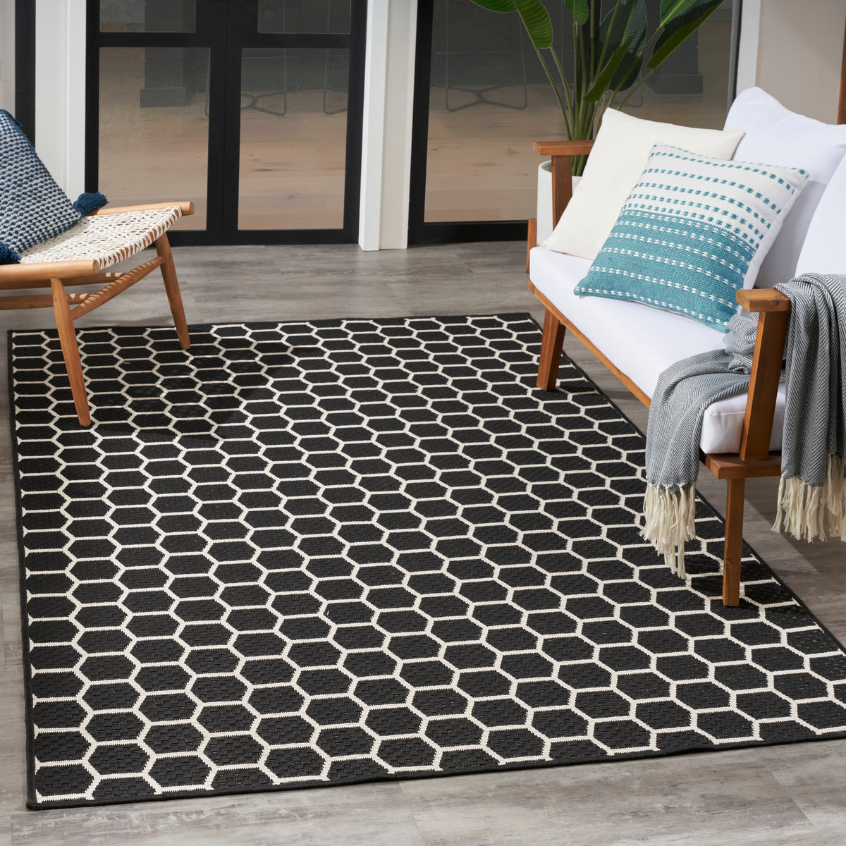nourison twist reversible tws01 black rug