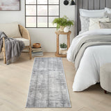 nourison abstract hues abh03 grey white rug