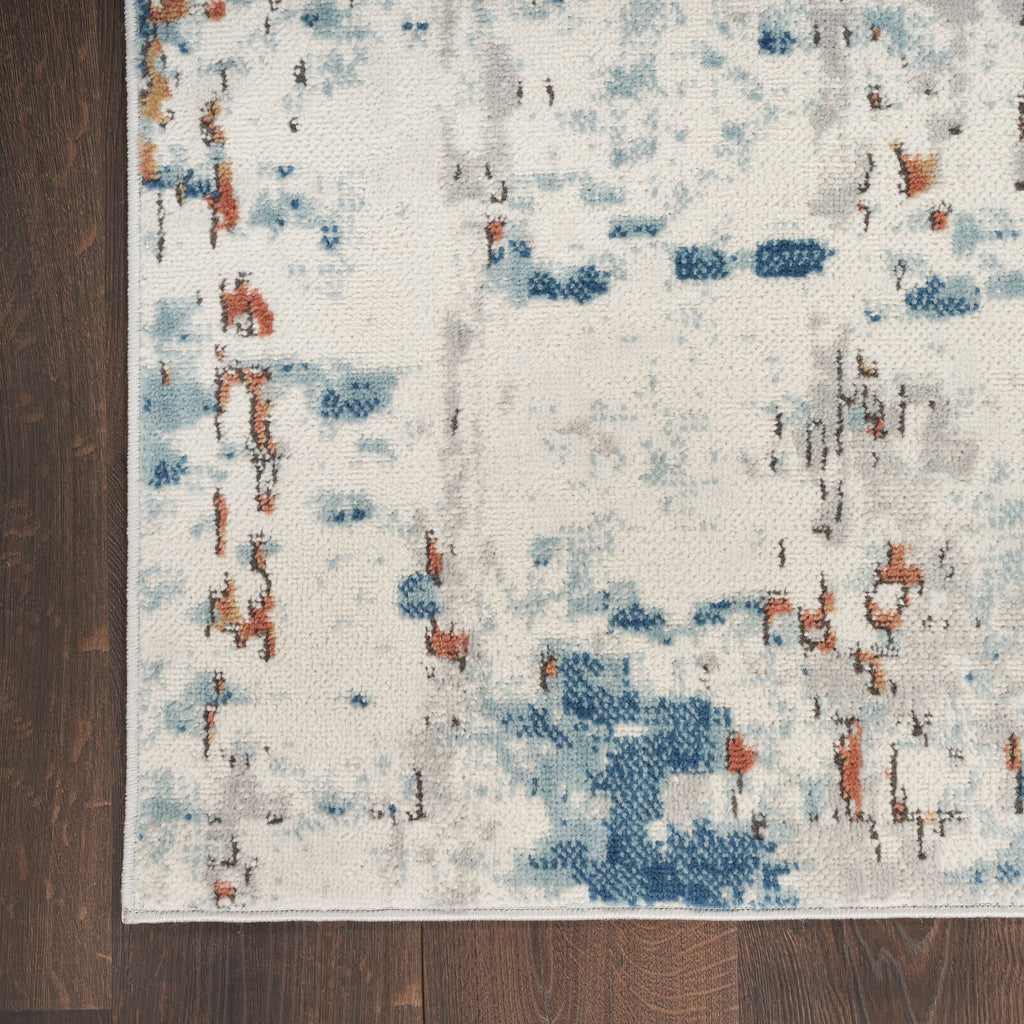 nourison quarry qua01 beige blue rust rug
