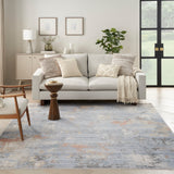 nourison abstract hues abh01 grey blue rug