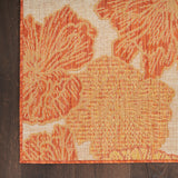 nourison garden oasis goa04 coral rug