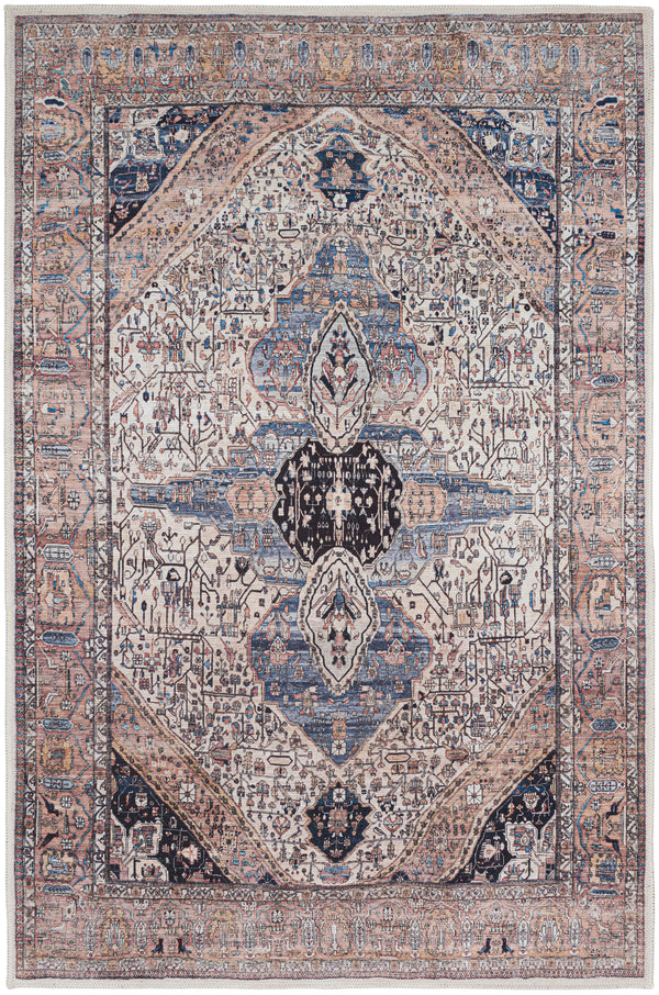 nourison grand washables grw05 ivory blue rug