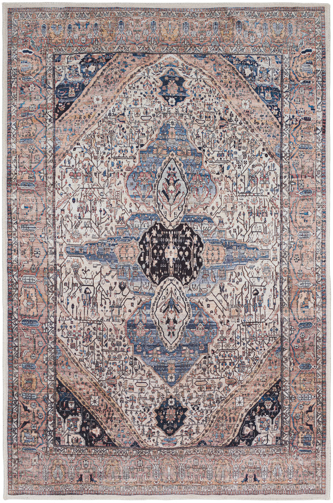 nourison grand washables grw05 ivory blue rug