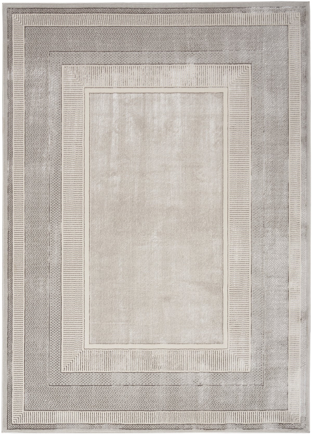 nourison glitz glz07 silver rug