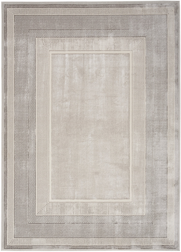 nourison glitz glz07 silver rug