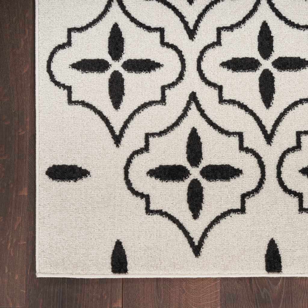 nourison nourison essentials nre04 ivory black rug