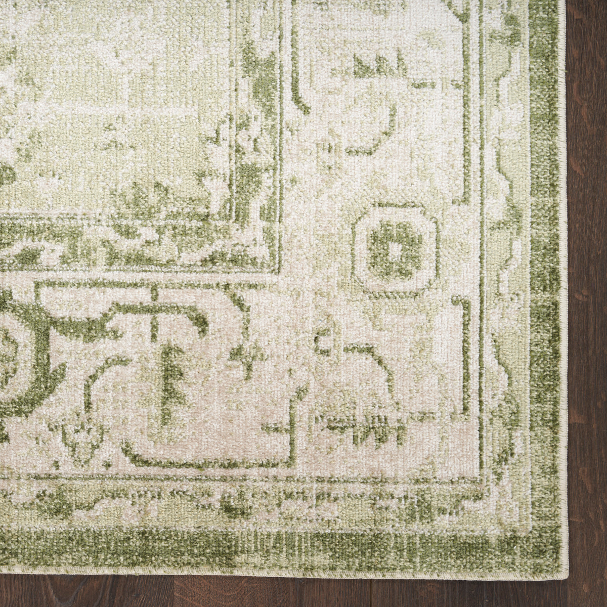 nourison astra machine washable asw11 ivory green rug