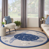 nourison aloha alh27 navy blue rug