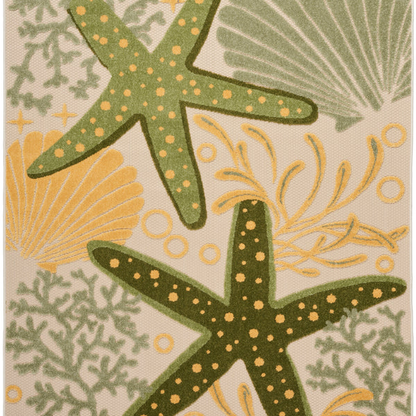 nourison aloha alh24 green yellow rug