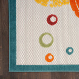 nourison aloha alh27 teal multi rug