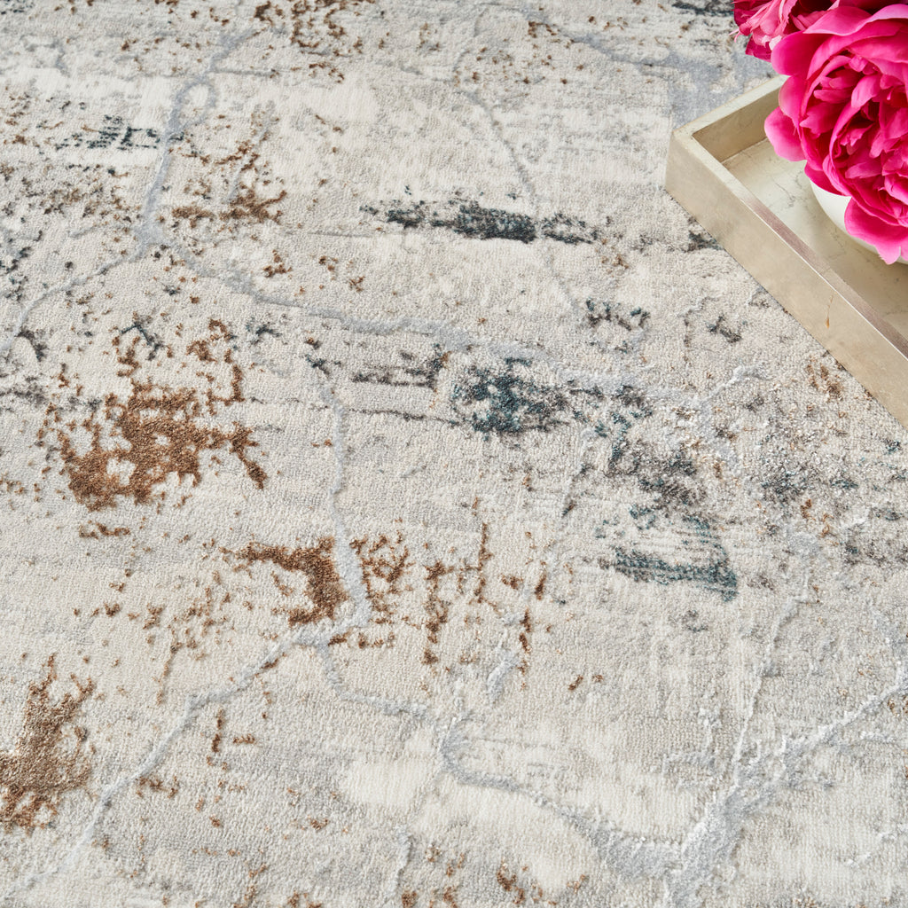 nourison glitz glz23 grey multicolor rug