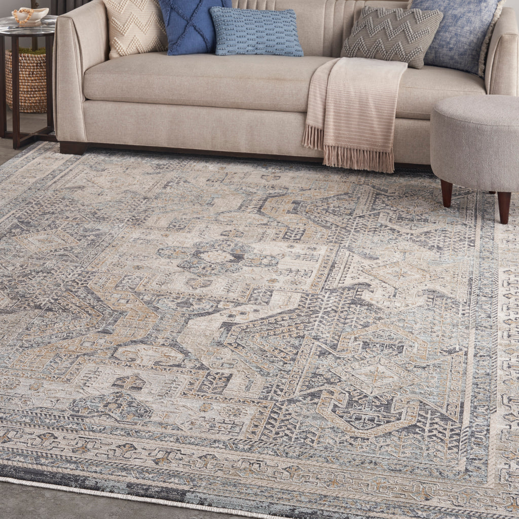 nourison lynx lnx01 ivory charcoal rug