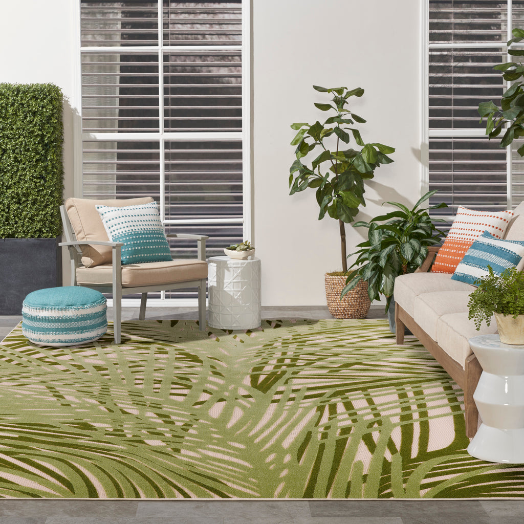 nourison aloha alh41 ivory green rug