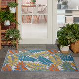 nourison aloha alh18 ivory multi rug