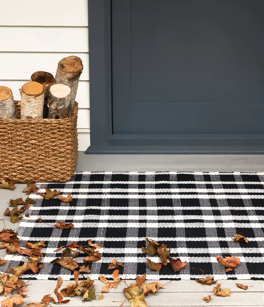 dash albert tattersall da982 black rug