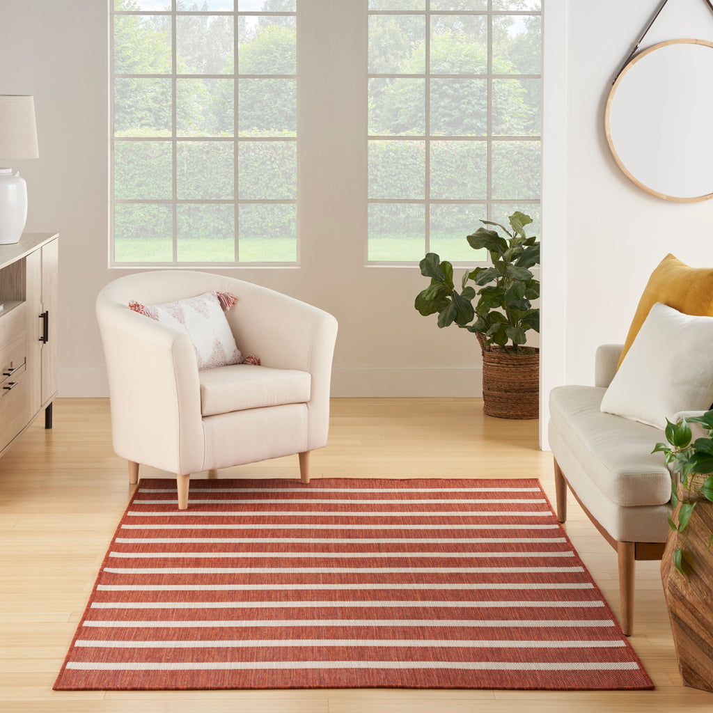 nourison positano pos03 terracotta ivory rug