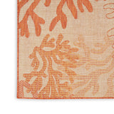 nourison garden oasis goa05 coral rug