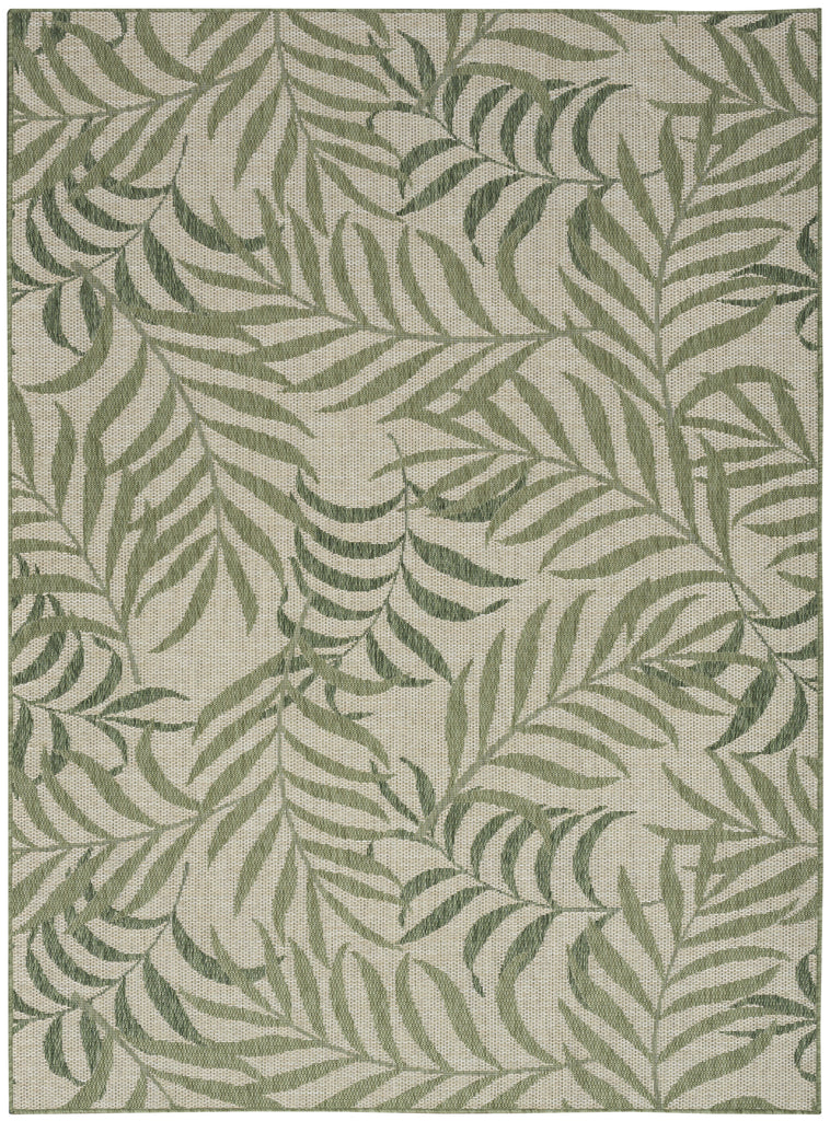 nourison garden oasis goa01 ivory green rug
