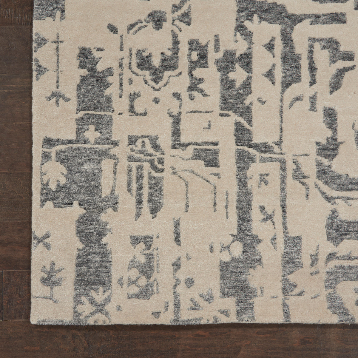 nourison silk shadows sha19 ivory grey rug