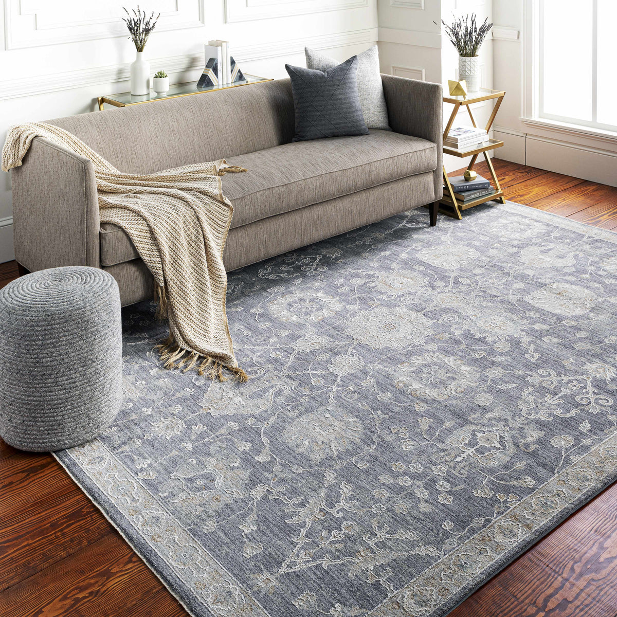 Hauteloom Kanimbla KANI Gray Machine Made Polyester Rug