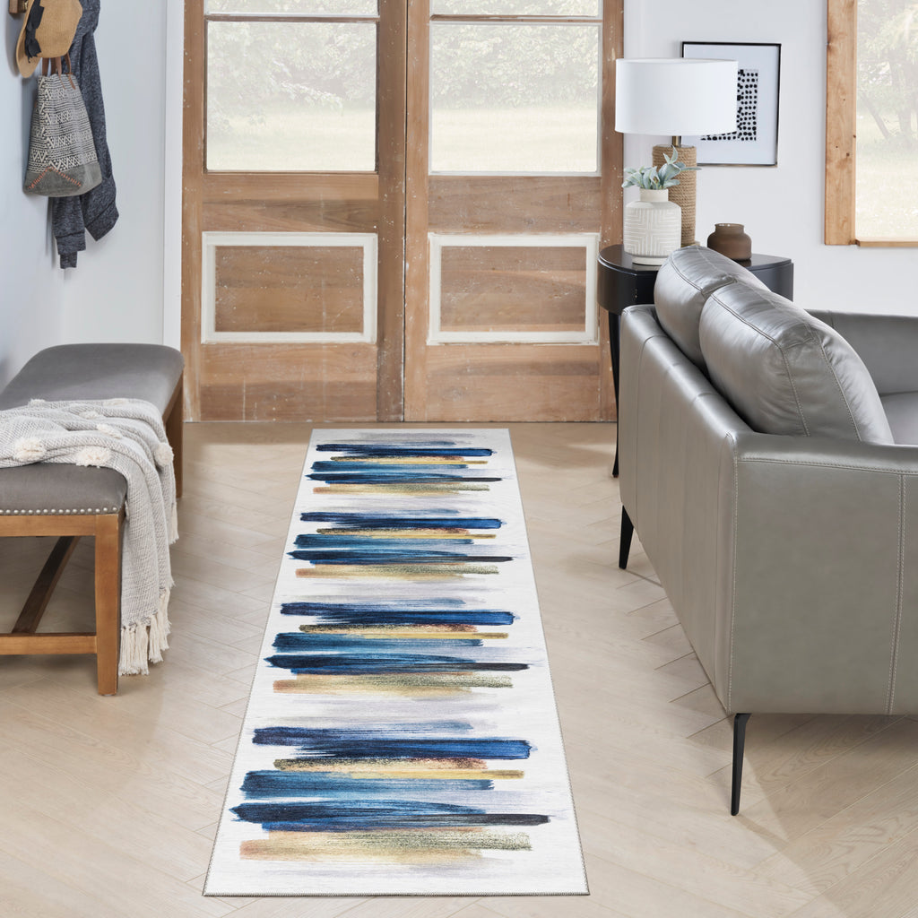nourison nourison washables nwb09 blue multicolor rug