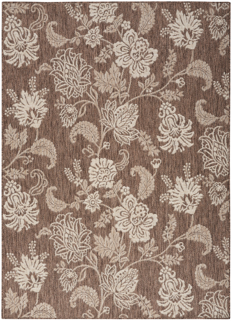nourison garden oasis goa03 mocha rug