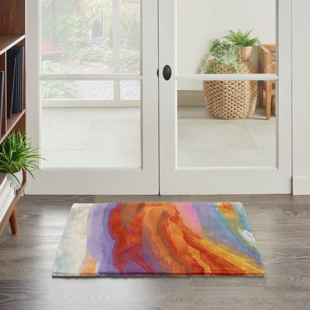 nourison prismatic prs25 multicolor rug
