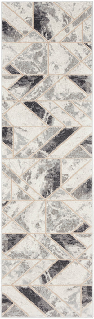 nourison elation etn11 ivory grey rug