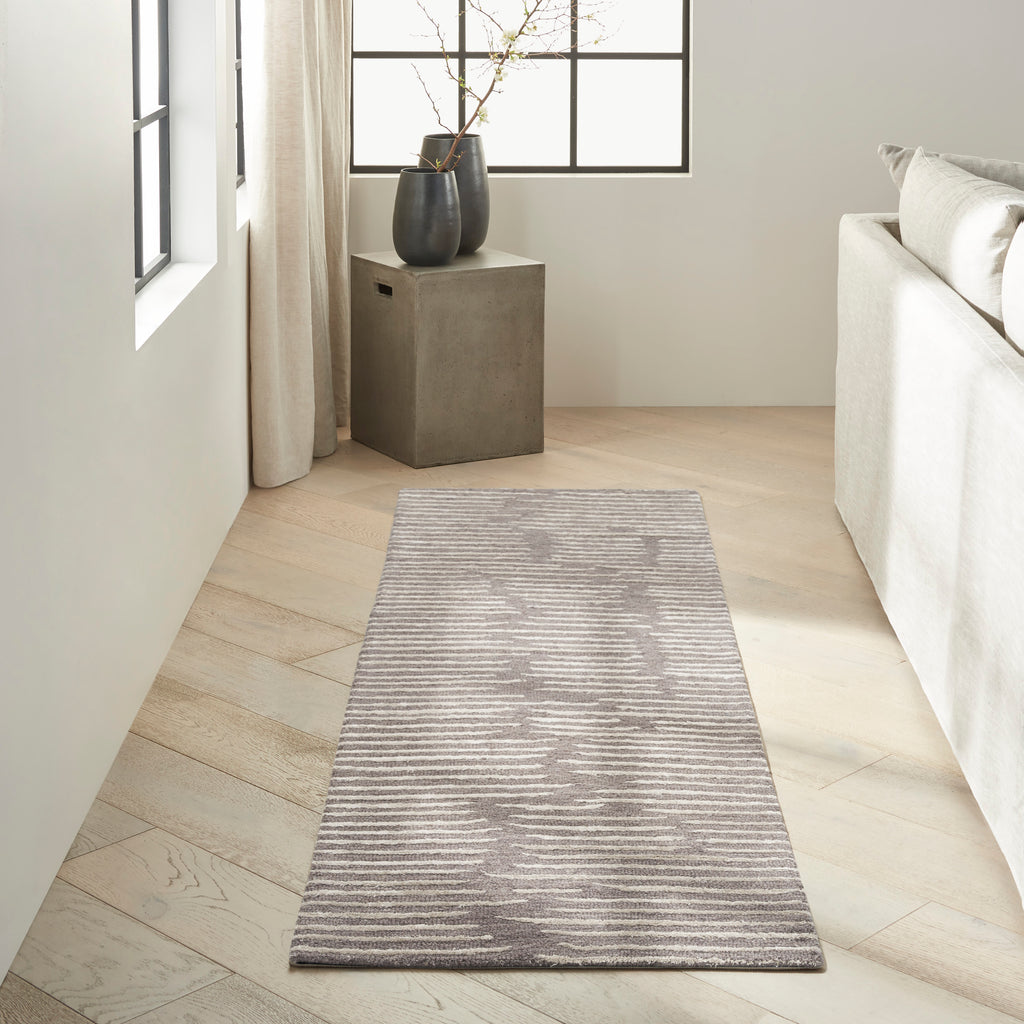 nourison ck010 linear lnr01 grey rug