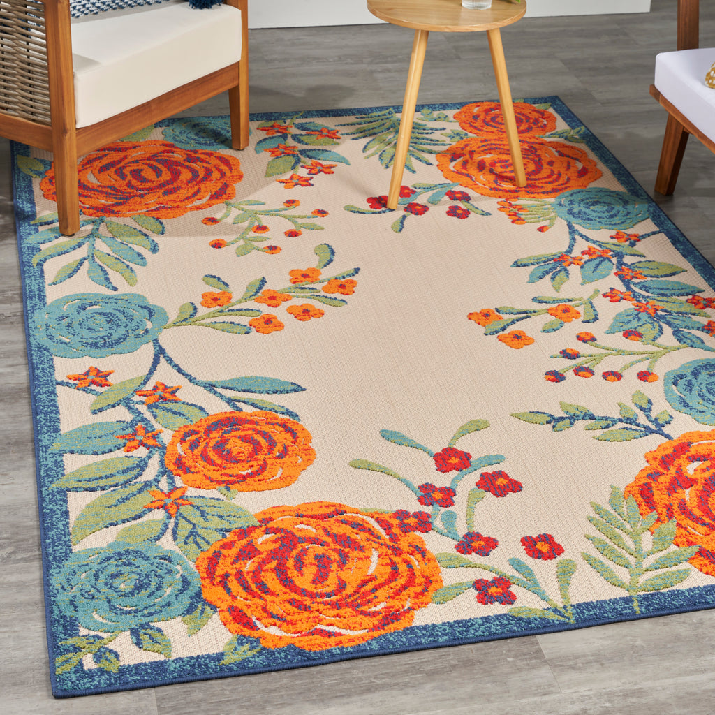 nourison aloha alh32 ivory multicolor rug