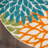 nourison aloha alh05 turquoise multicolor rug