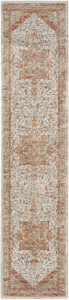 nourison sahar shr06 ivory rust rug