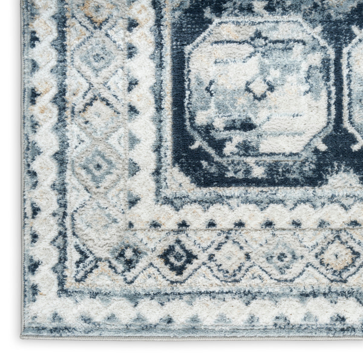 nourison dekor dek01 grey navy rug
