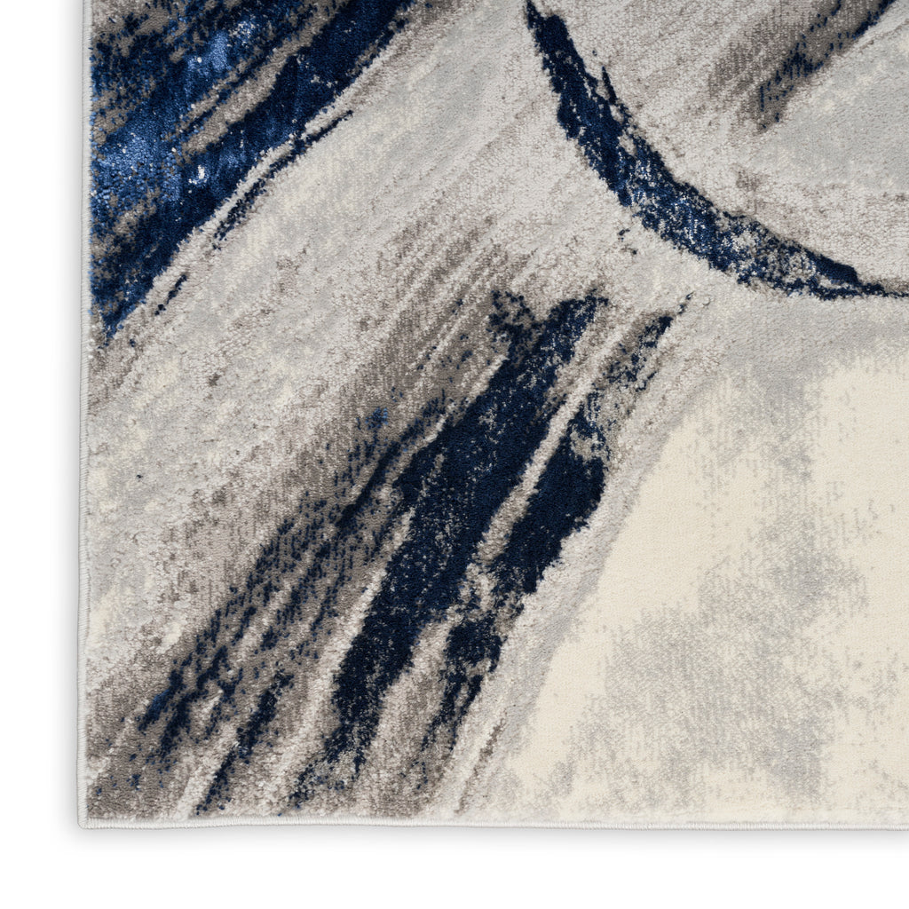 nourison brushstrokes bsk02 grey navy rug