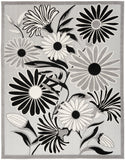 nourison aloha alh33 black white rug