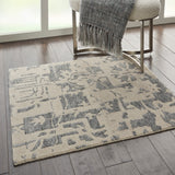 nourison silk shadows sha19 ivory grey rug