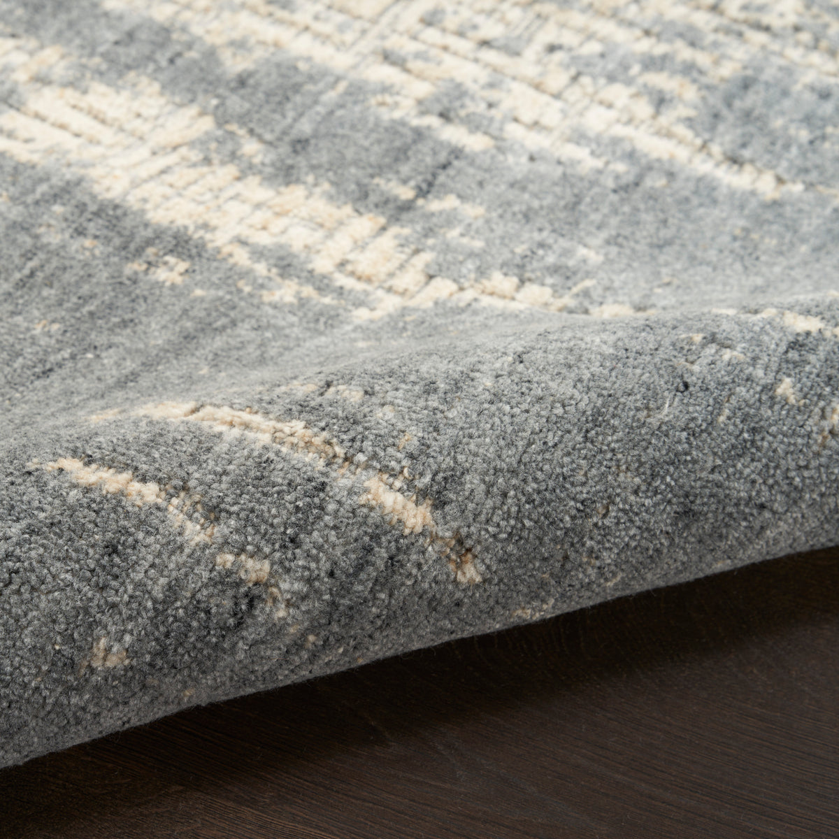nourison harmony hay03 slate beige rug