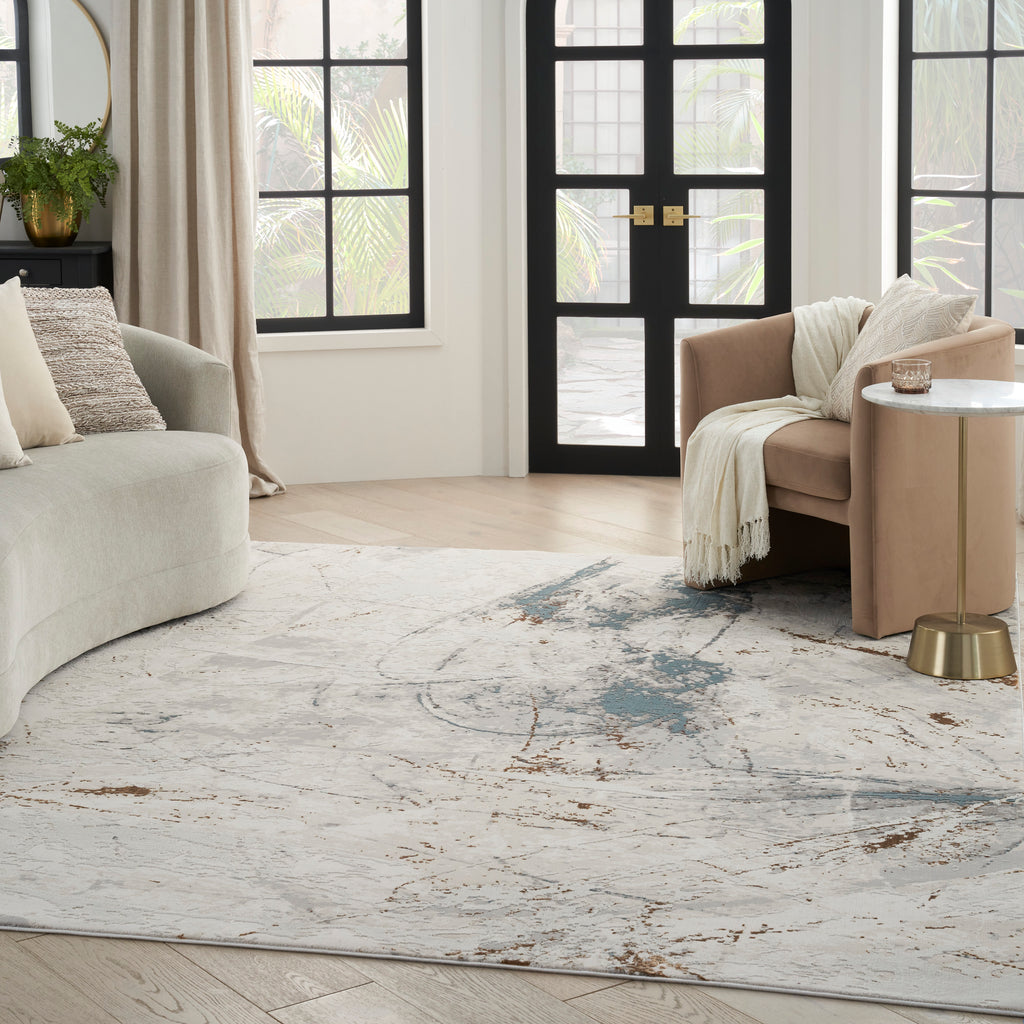 nourison desire dsr04 ivory grey blue rug