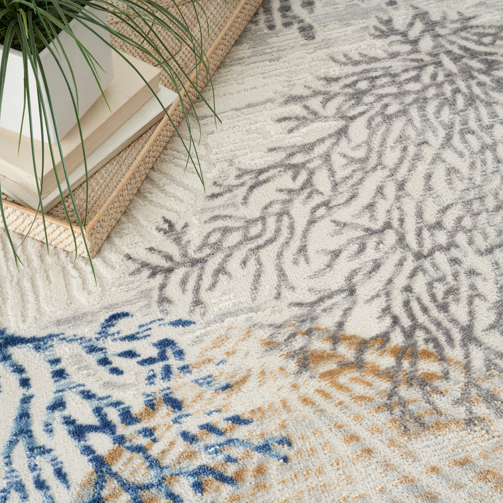 nourison seaside sds04 ivory grey blue rug