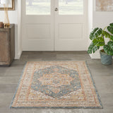 nourison sahar shr06 ivory blue rug